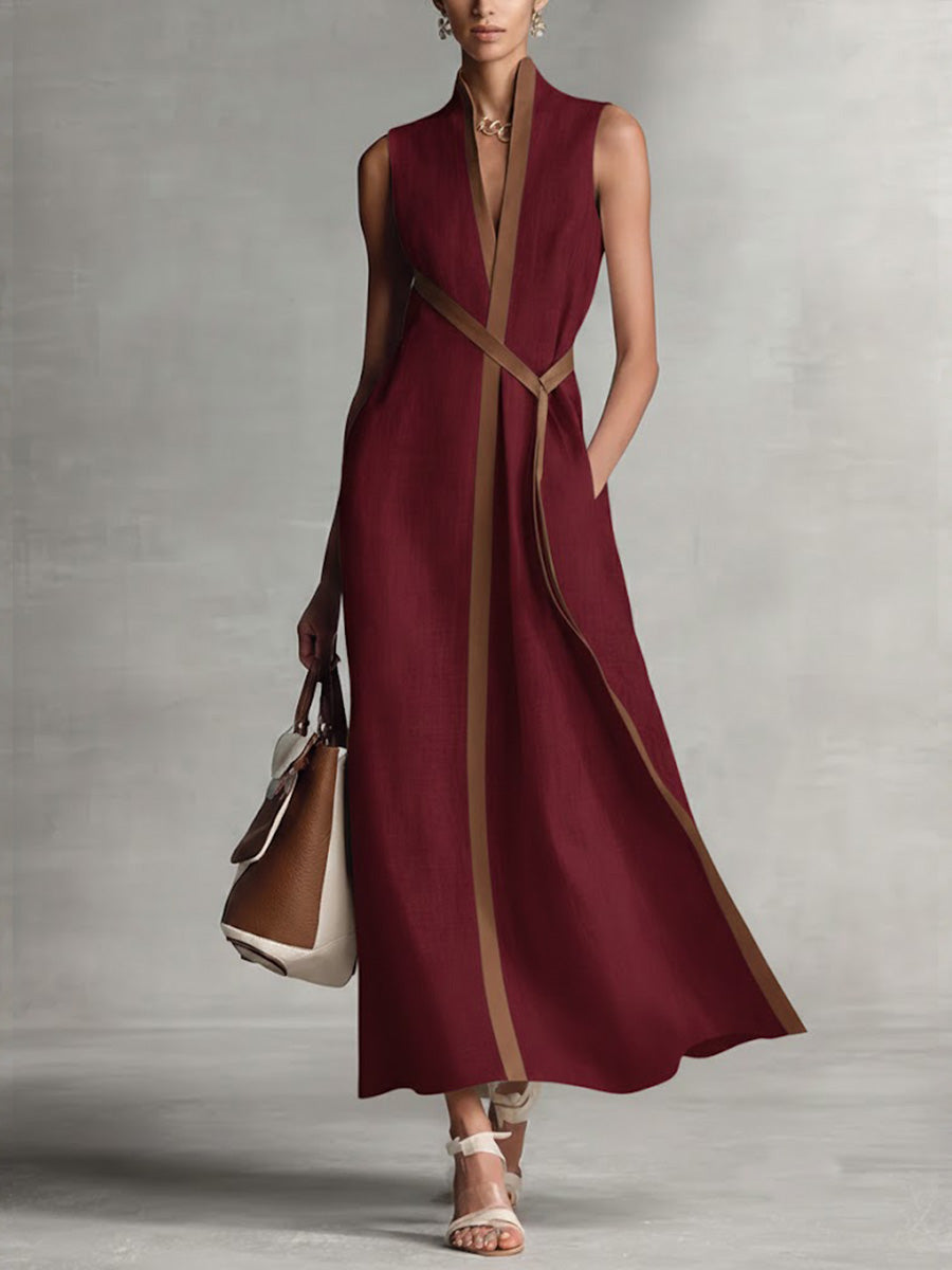 Harper - Sleeveless Wrap Maxi Dress