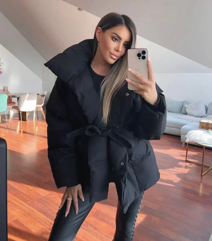 Julianna - Belted Luxe Puffer Jacket