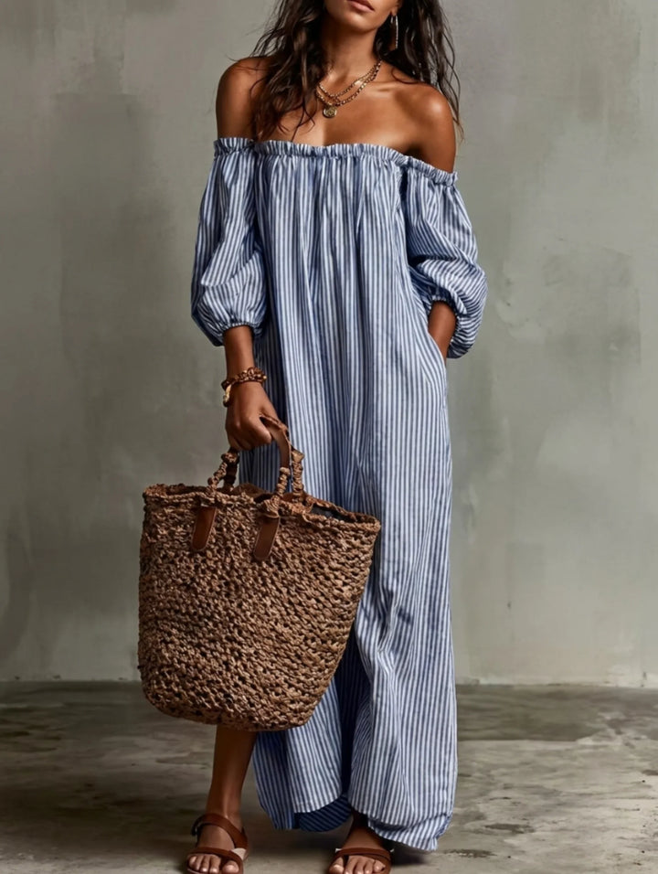 Elena | Flowy Off-Shoulder Maxi Dress