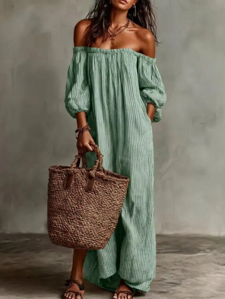 Elena | Flowy Off-Shoulder Maxi Dress