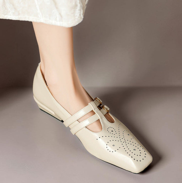 Women's Brogue Double Strap Mary Jane Shoes – Marisol
