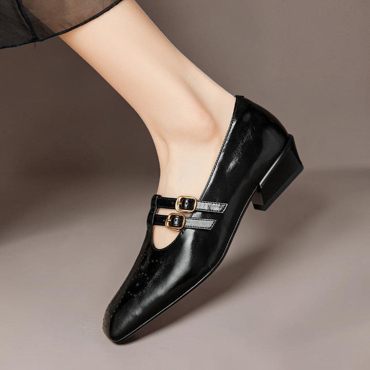 Women's Brogue Double Strap Mary Jane Shoes – Marisol