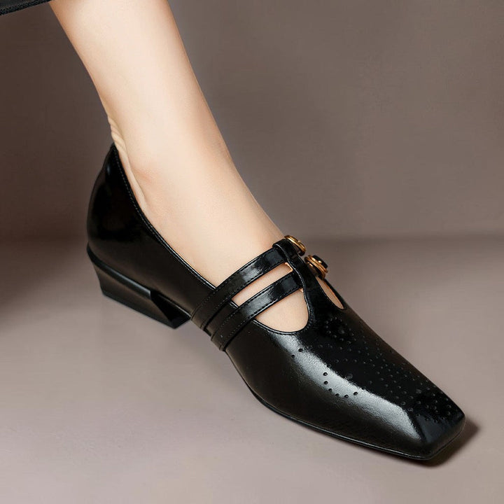 Women's Brogue Double Strap Mary Jane Shoes – Marisol