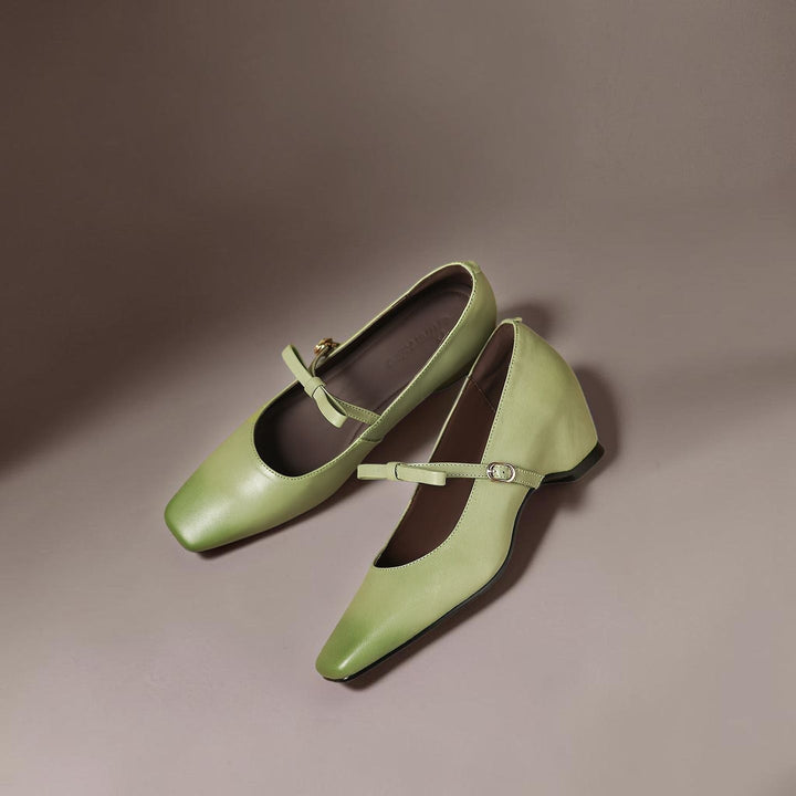 Women's Bow Strap Leather Mary Jane Shoes – Bryony