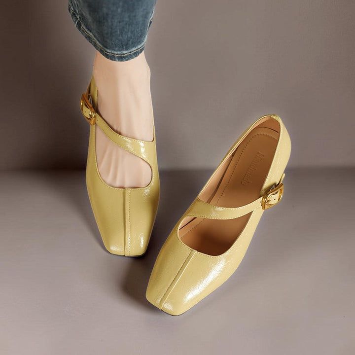 Women's Leather Mary Jane Wedge Shoes – Viora